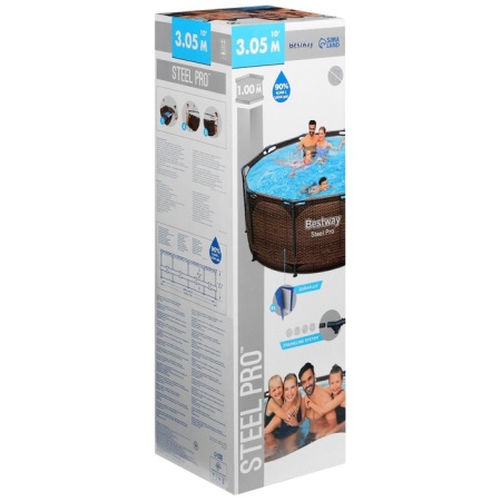 Bestway 5617P BW Каркасный бассейн 305х100см,"Ротанг", 6148л